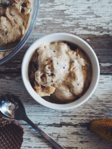 vegan peanut butter chocolate chip banana ice cream_hot for food