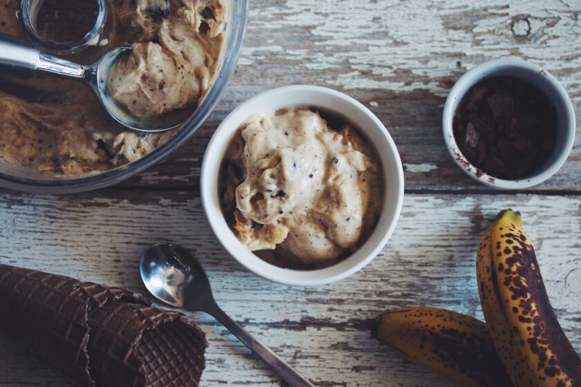 vegan peanut butter chocolate chip banana ice cream_hot for food