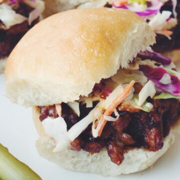 pulled no-pork sandwich_hot for food