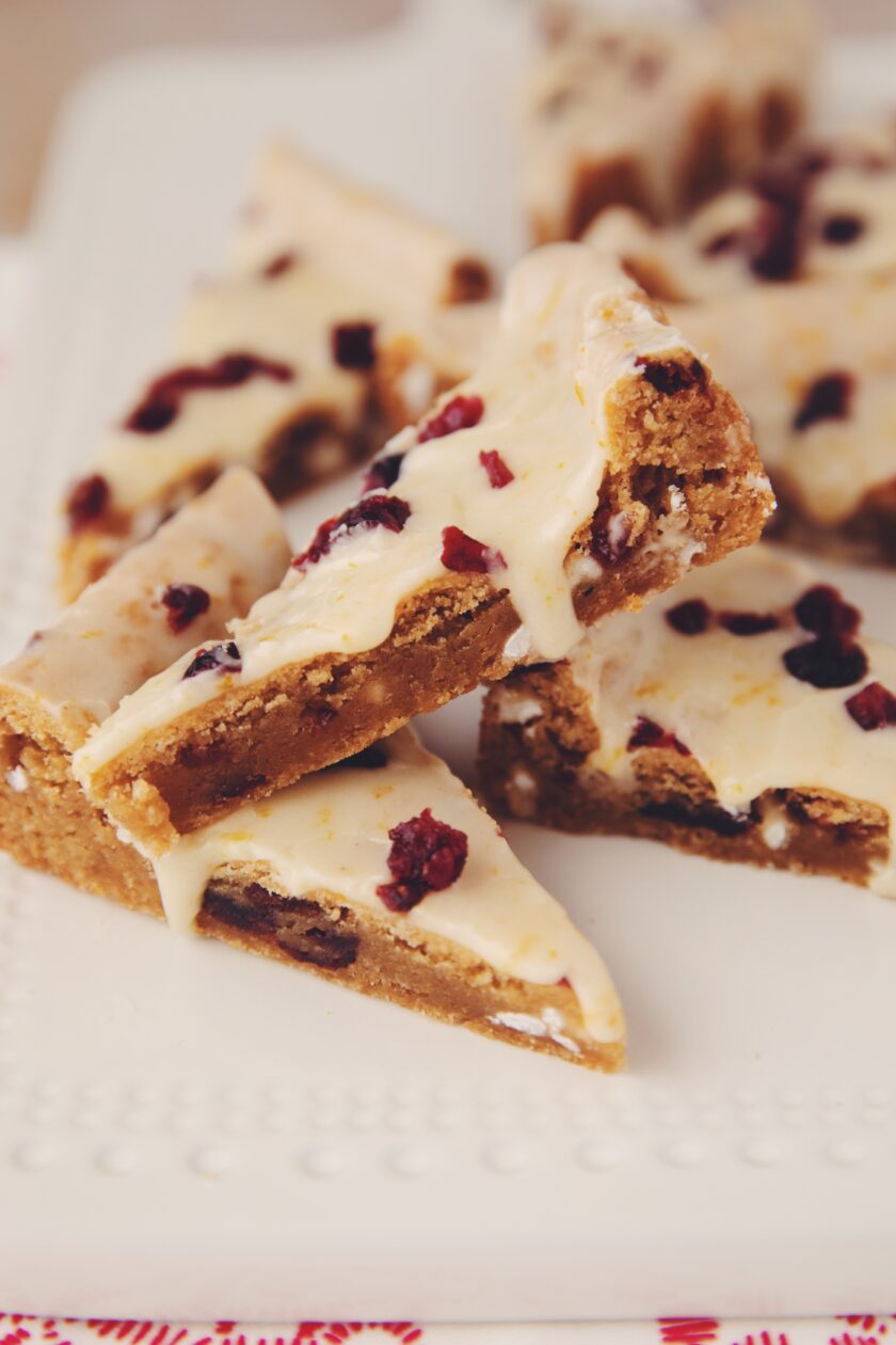 vegan cranberry bliss bars