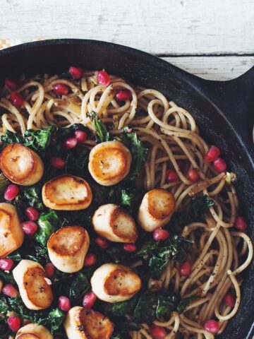 vagan scallops with spaghetti_hot for food