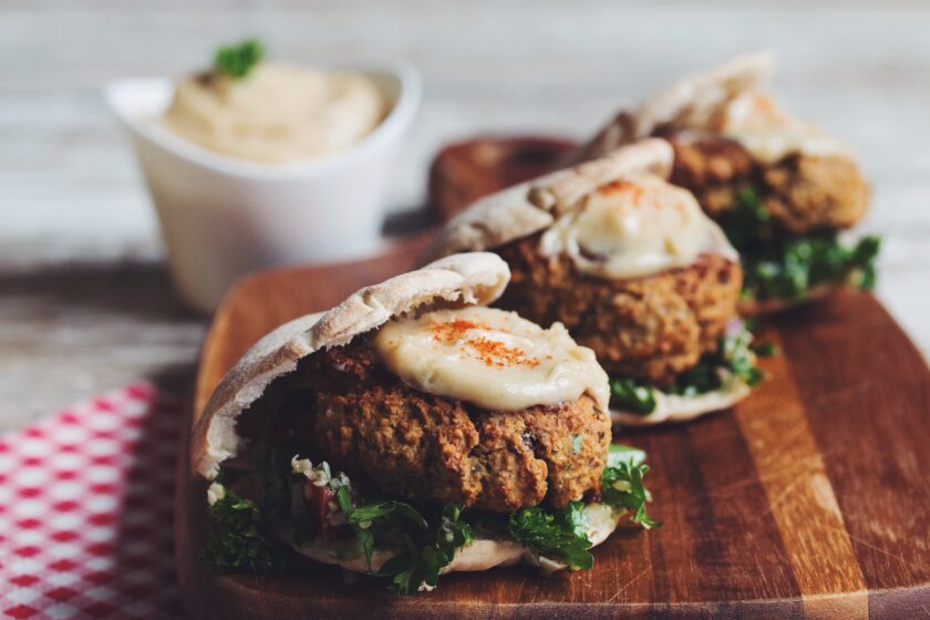 vegan mushroom falafel sliders