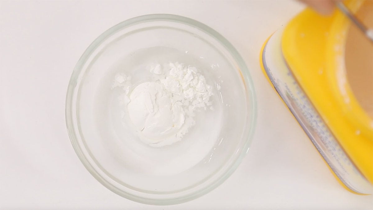 small bowl with cornstarch and water