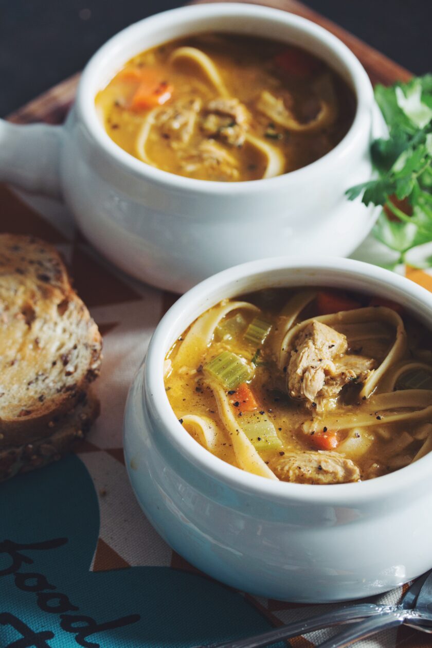 vegan chicken noodle soup winter recipe
