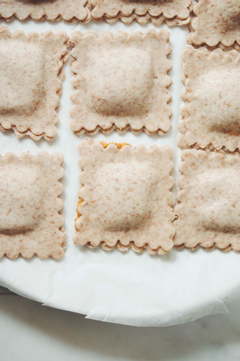 easy vegan pumpkin ravioli