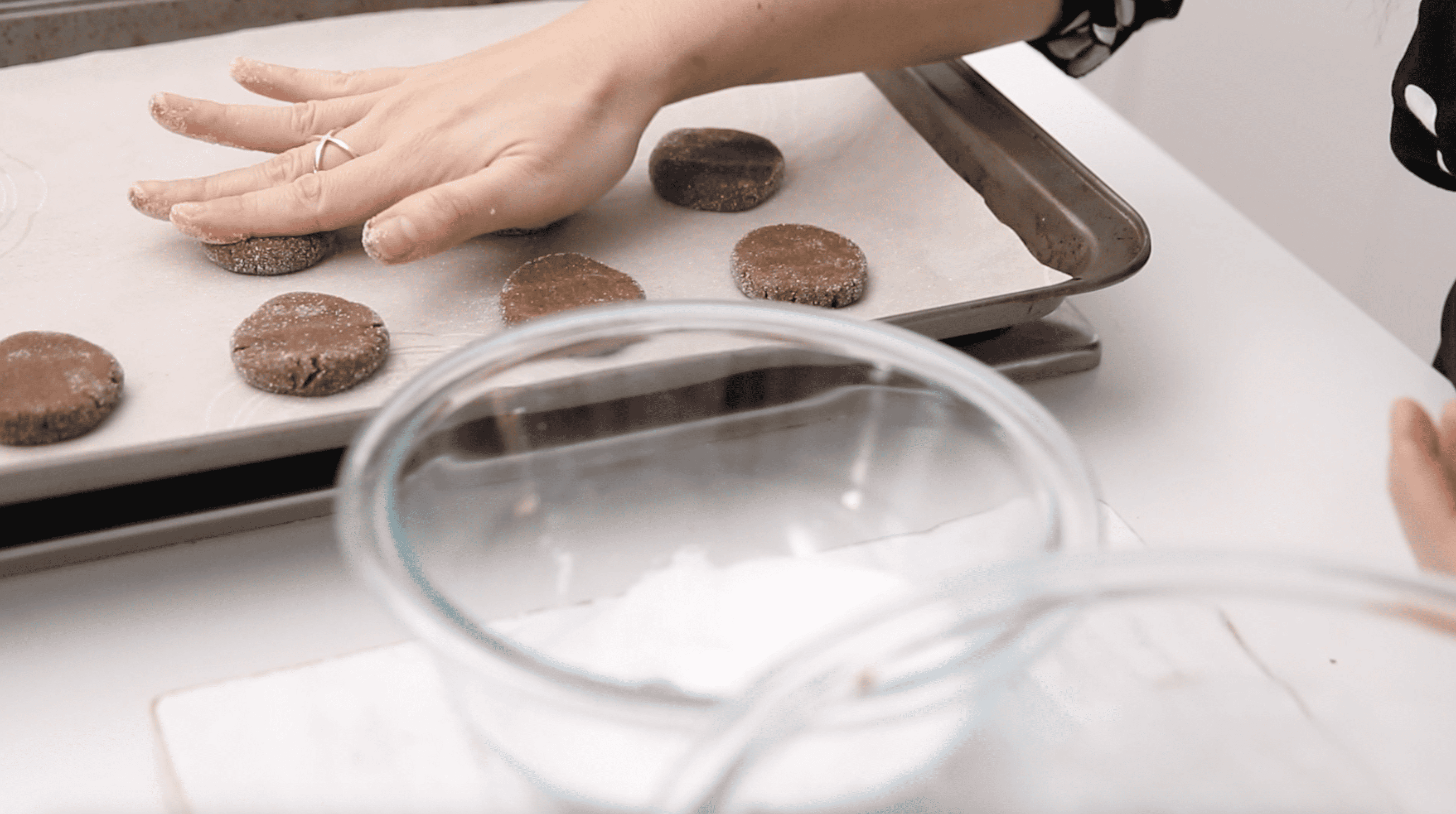 gingerbread cookies on a baking sheet