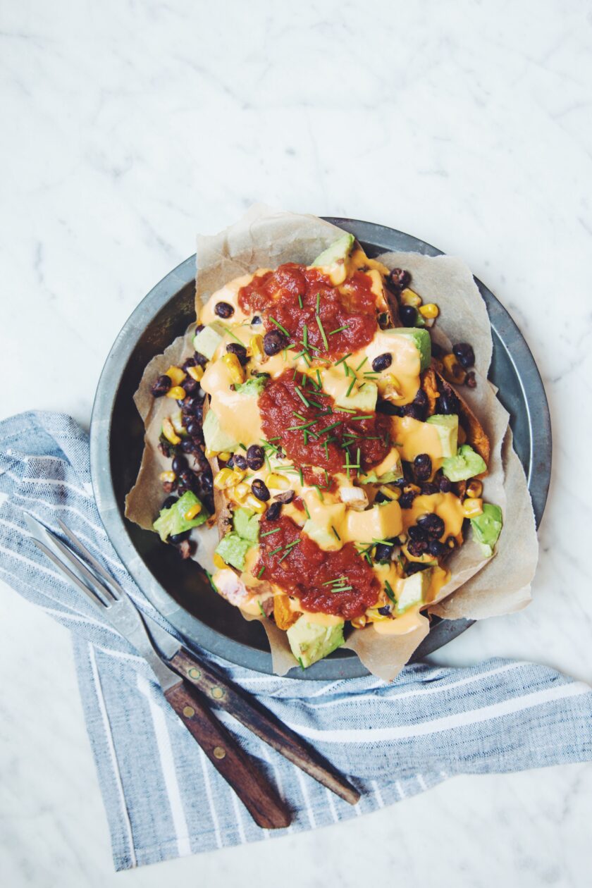 stuffed sweet potato vegan recipe