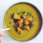 creamy vegan kabocha squash soup_hot for food