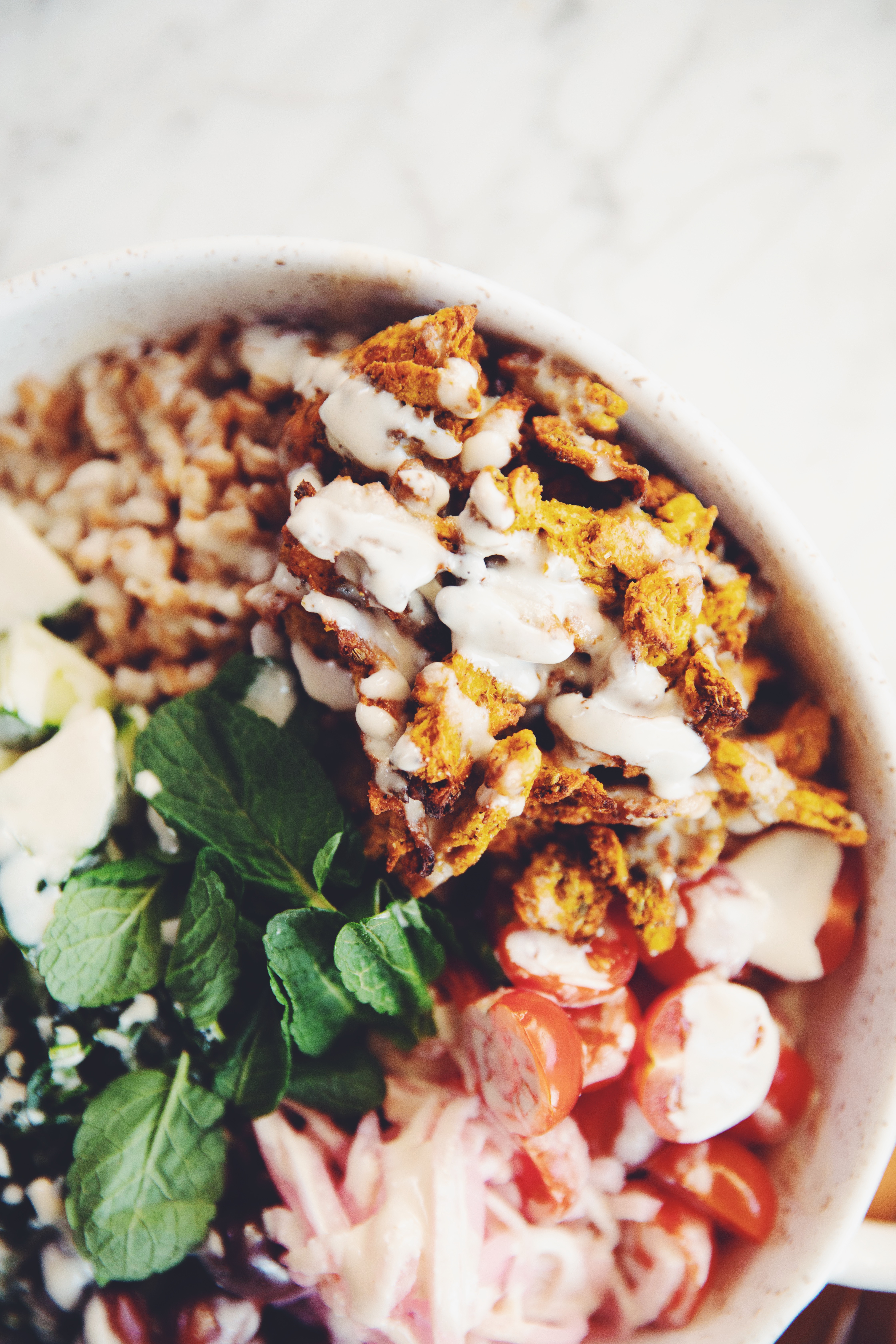 vegan chicken shawarma bowl recipe