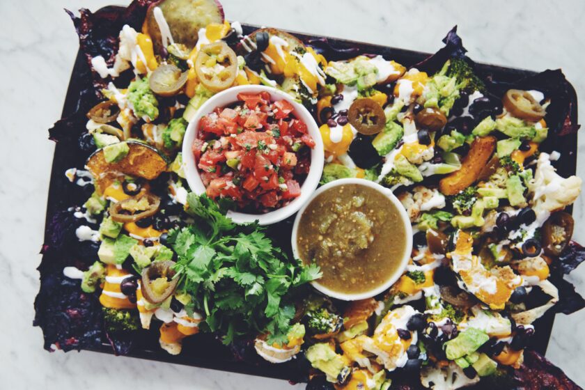 roasted veggie sheet pan nachos_hot for food