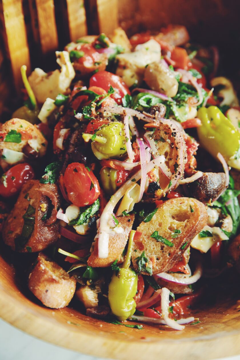 antipasti bread salad original recipe hot for food