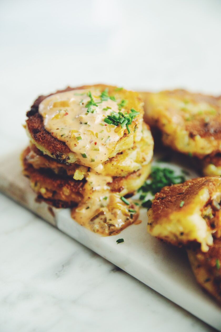 vegan kimchi stuffed potato cakes original recipe hot for food