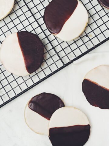 vegan black & white cookies_ hot for food