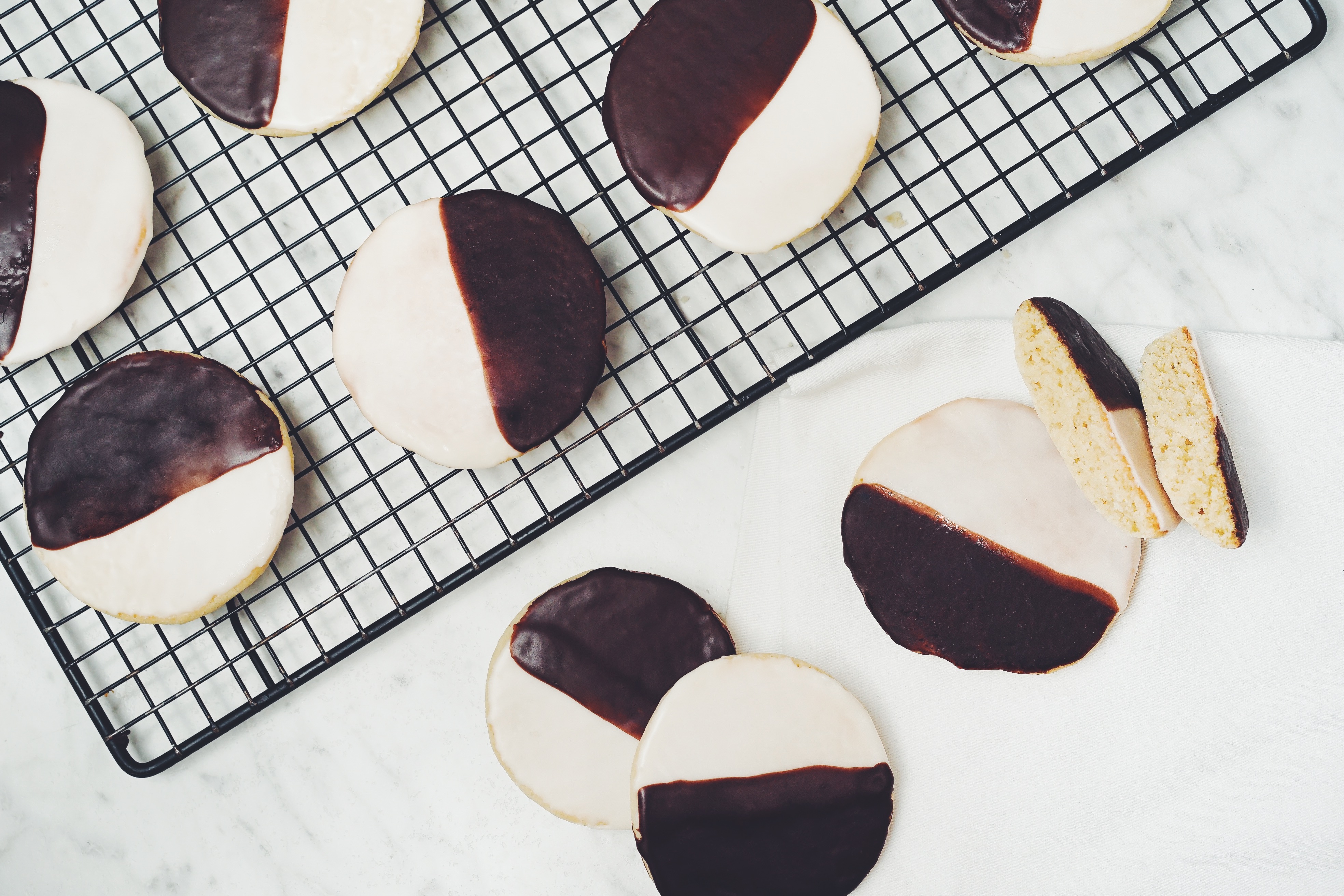vegan black & white cookies