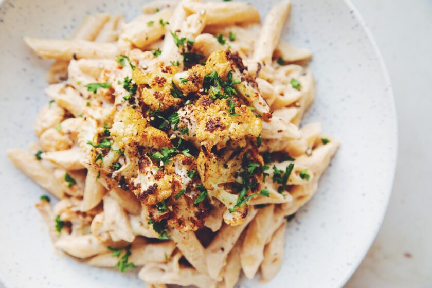 roasted cauliflower alfredo