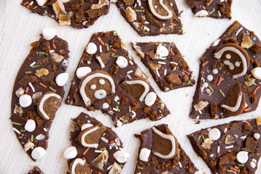 chocolate gingerbread bark