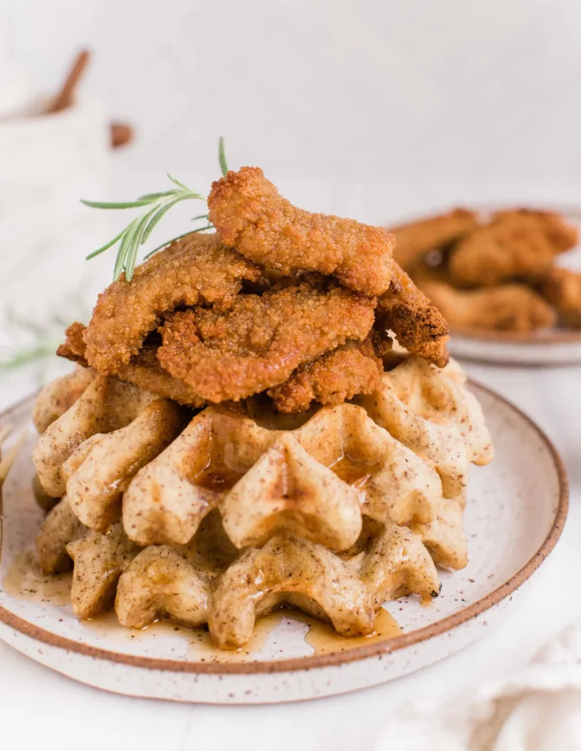 vegan-chicken-and-waffles_world of vegan