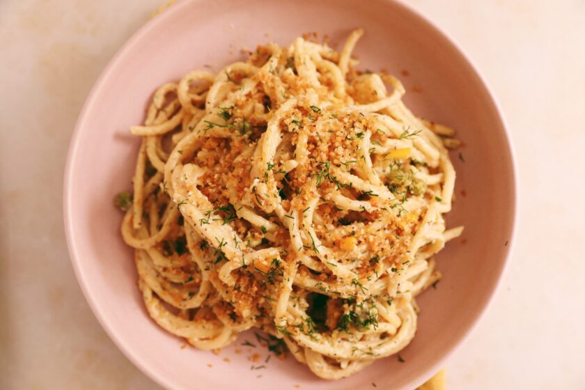 creamy vegan meyer lemon pasta