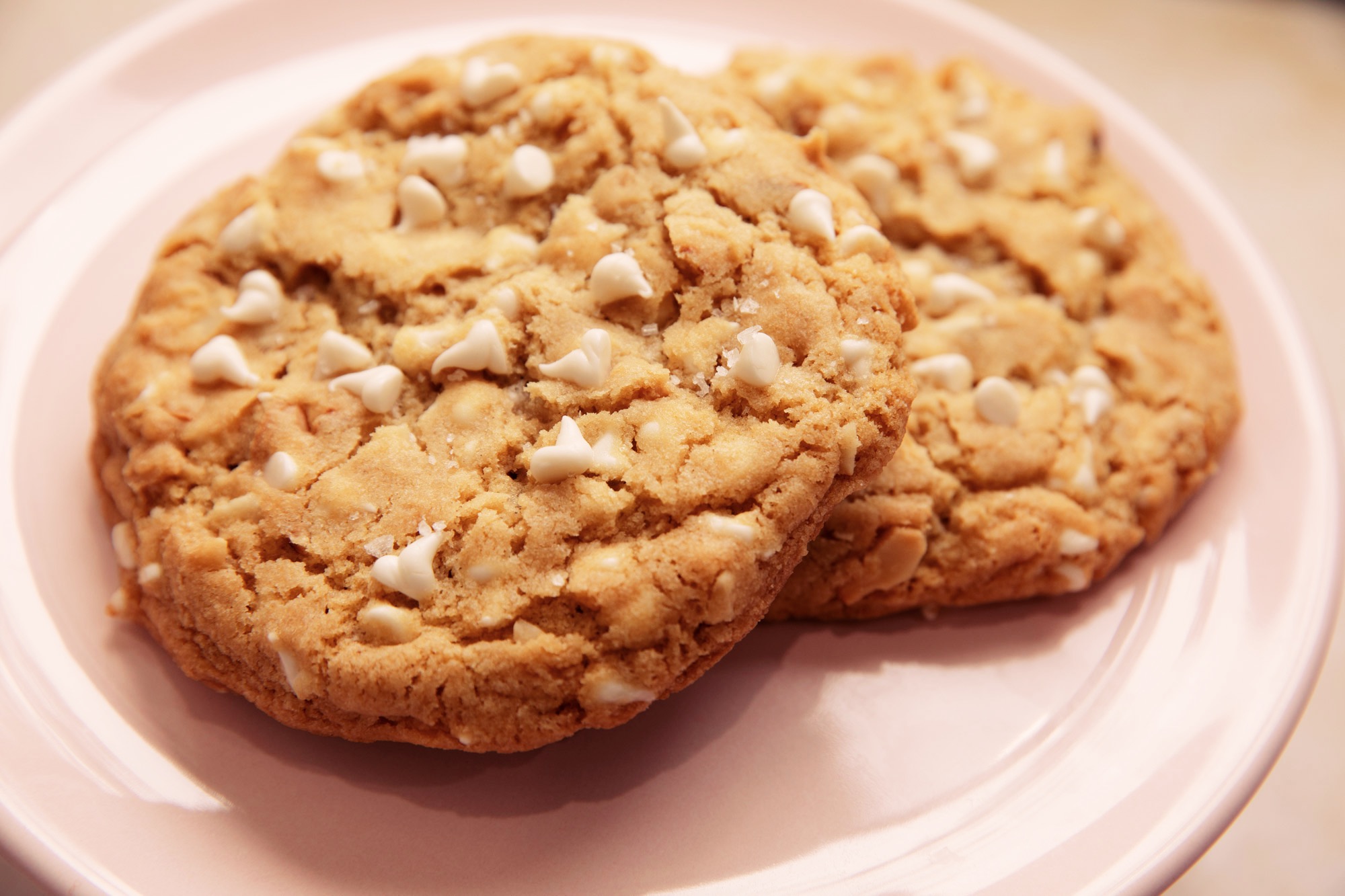 macadamia nut cookies on a plate
