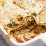 vegan pumpkin lasagna with tofu ricotta